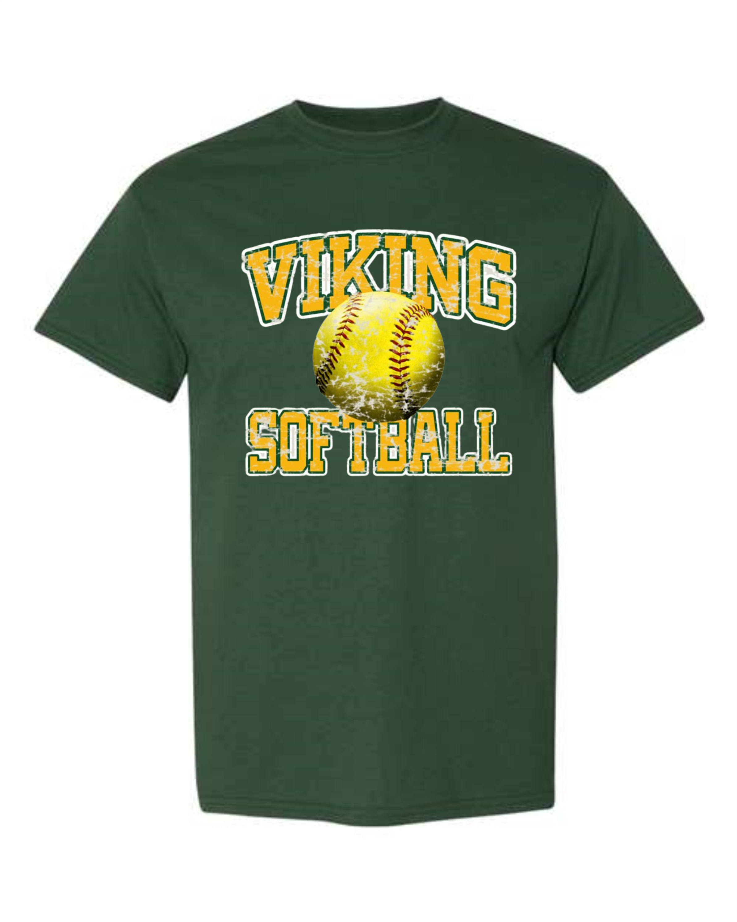 Youth - Viking Softball Distressed Gildan DryBlend Short Sleeve