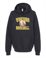Load image into Gallery viewer, Youth Viking Baseball Distressed Gildan Hooded Sweatshirt
