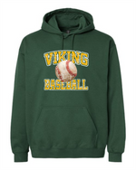 Load image into Gallery viewer, Viking Baseball Distressed Gildan Softstyle Hooded Sweatshirt
