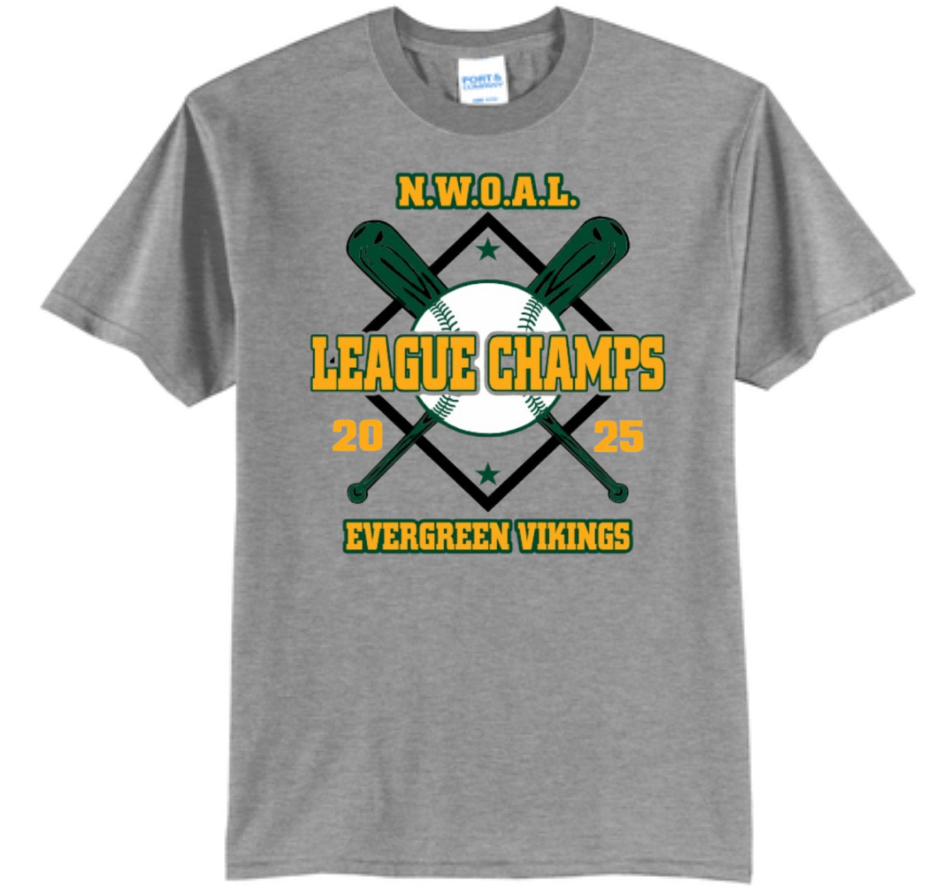 Evergreen Baseball NWOAL League Champs Gear - YOUTH -