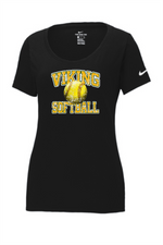 Load image into Gallery viewer, Viking Softball Distressed Nike Dri-FIT Cotton/Poly Tee
