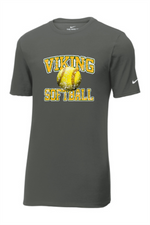 Load image into Gallery viewer, Viking Softball Distressed Nike Dri-FIT Cotton/Poly Tee
