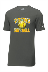 Viking Softball Distressed Nike Dri-FIT Cotton/Poly Tee