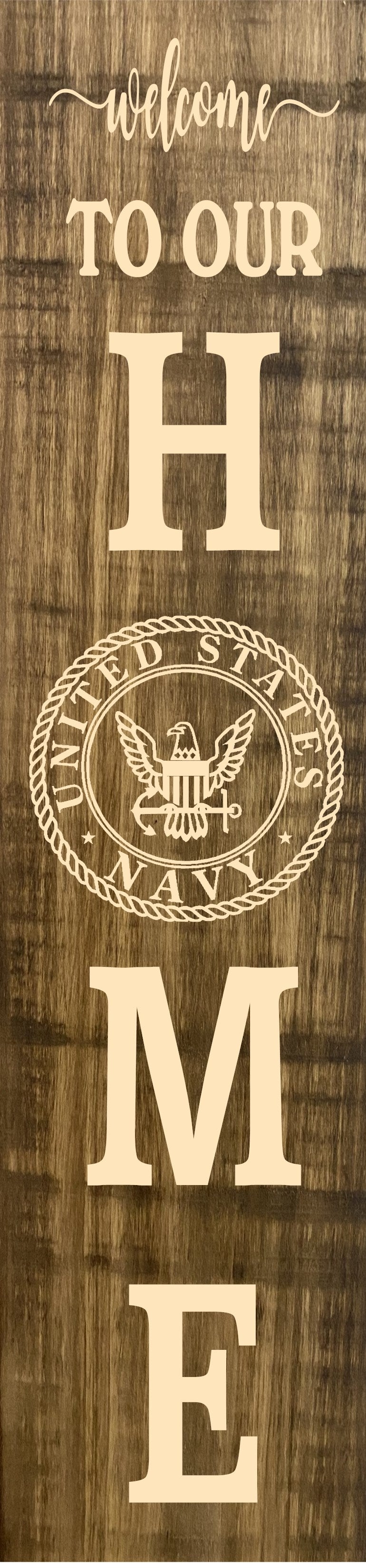 Navy Porch Sign